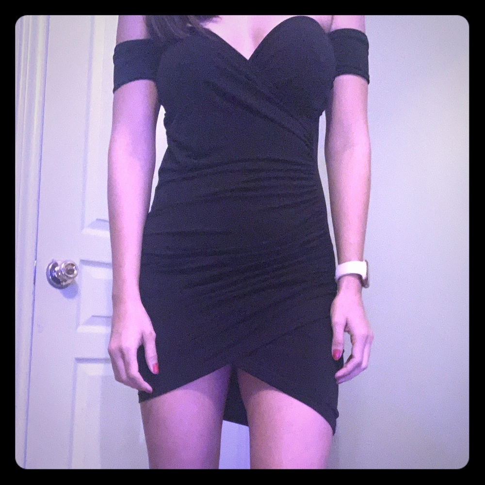 Black mini dress